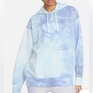 Nike Icon Clash Women's Pullover Training Hoodie Tie Dye Blue/Purple Size XS